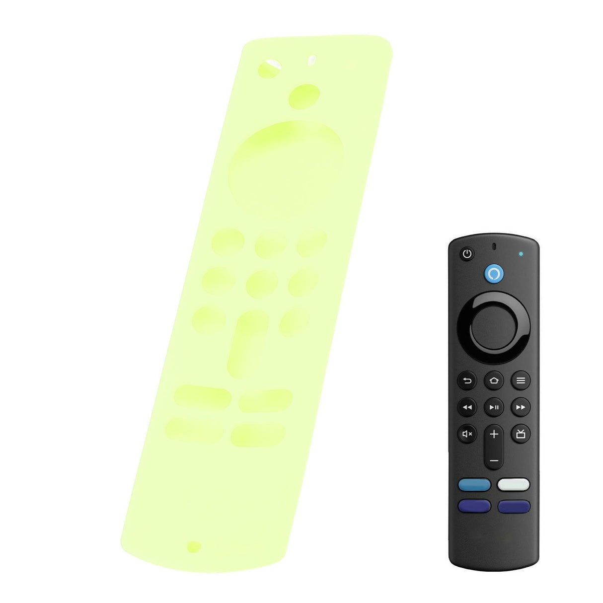 Remote Control Silicone Cover for Fire TV Stick Anti Slip Silicone Protective Case with Lanyard 3rd Gen Fluorescent Green