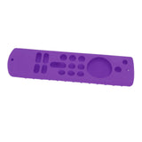 Remote Control Silicone Cover for Fire TV Stick Anti Slip Silicone Protective Case with Lanyard 3rd Gen Purple
