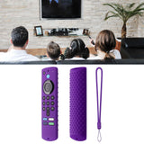 Remote Control Silicone Cover for Fire TV Stick Anti Slip Silicone Protective Case with Lanyard 3rd Gen Purple - Extra Image
