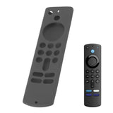 Remote Control Silicone Cover for Fire TV Stick Anti Slip Silicone Protective Case with Lanyard 3rd Gen Gray - Extra Image