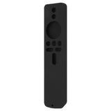 Silicone Protective Cover for Xiaomi TV Stick 4K Anti Slip Remote Control Case with Lanyard Black - Front View