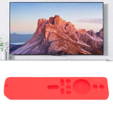 Silicone Protective Cover for Xiaomi TV Stick 4K Anti Slip Remote Control Case with Lanyard Red