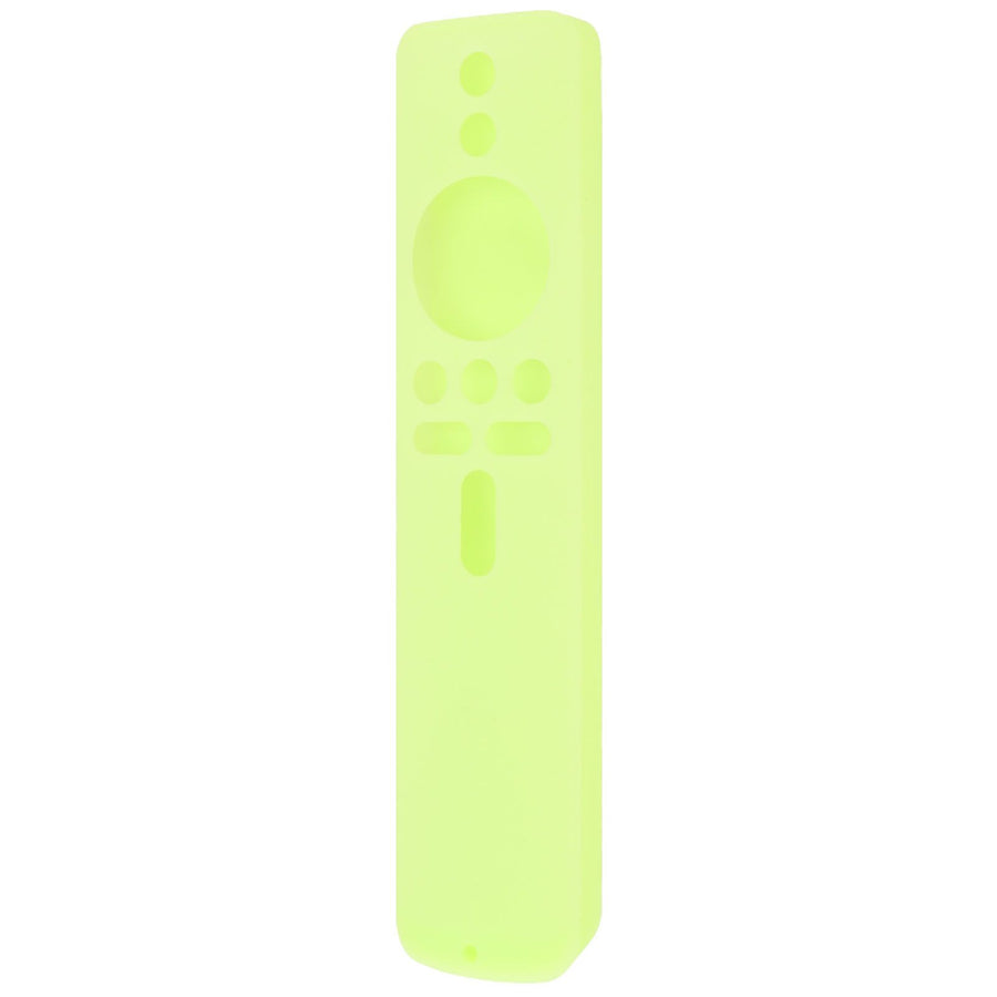 Silicone Protective Cover for Xiaomi TV Stick 4K Anti Slip Remote Control Case with Lanyard Fluorescent Green