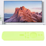 Silicone Protective Cover for Xiaomi TV Stick 4K Anti Slip Remote Control Case with Lanyard Fluorescent Green