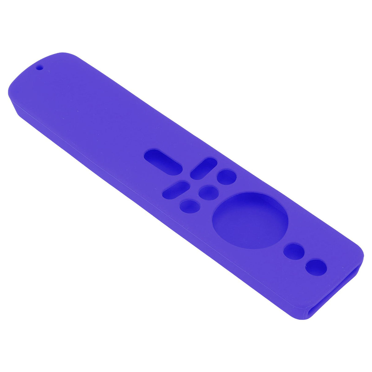 Silicone Protective Cover for Xiaomi TV Stick 4K Anti Slip Remote Control Case with Lanyard Purple