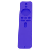 Silicone Protective Cover for Xiaomi TV Stick 4K Anti Slip Remote Control Case with Lanyard Purple - 45-Degree Angle