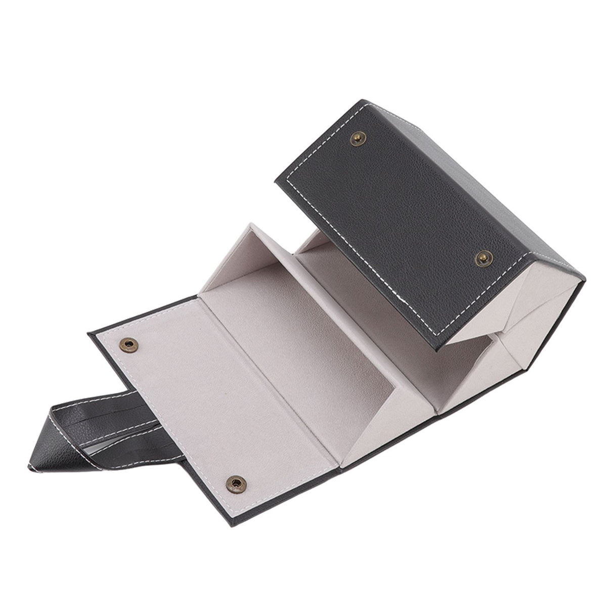 Sunglasses Organizer Case Multifunctional Multiple Slots PU Leather Travel Glasses Case Storage for Glasses Jewelry Black