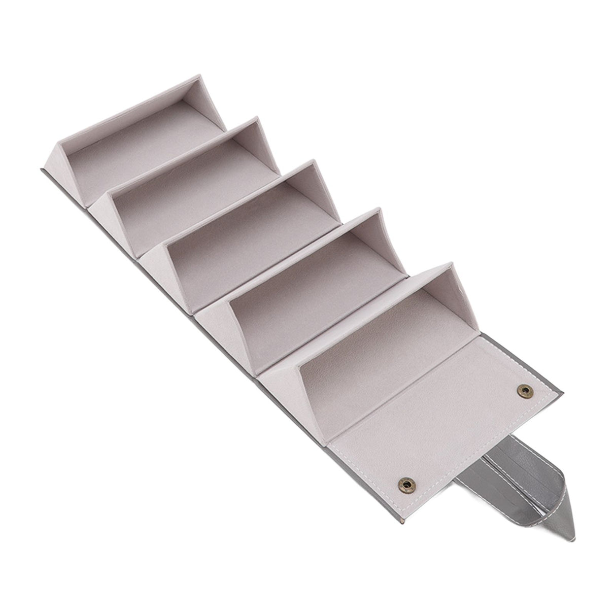 Sunglasses Organizer Case Multifunctional Multiple Slots PU Leather Travel Glasses Case Storage for Glasses Jewelry Gray