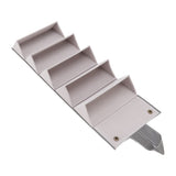 Sunglasses Organizer Case Multifunctional Multiple Slots PU Leather Travel Glasses Case Storage for Glasses Jewelry Gray - Rear View
