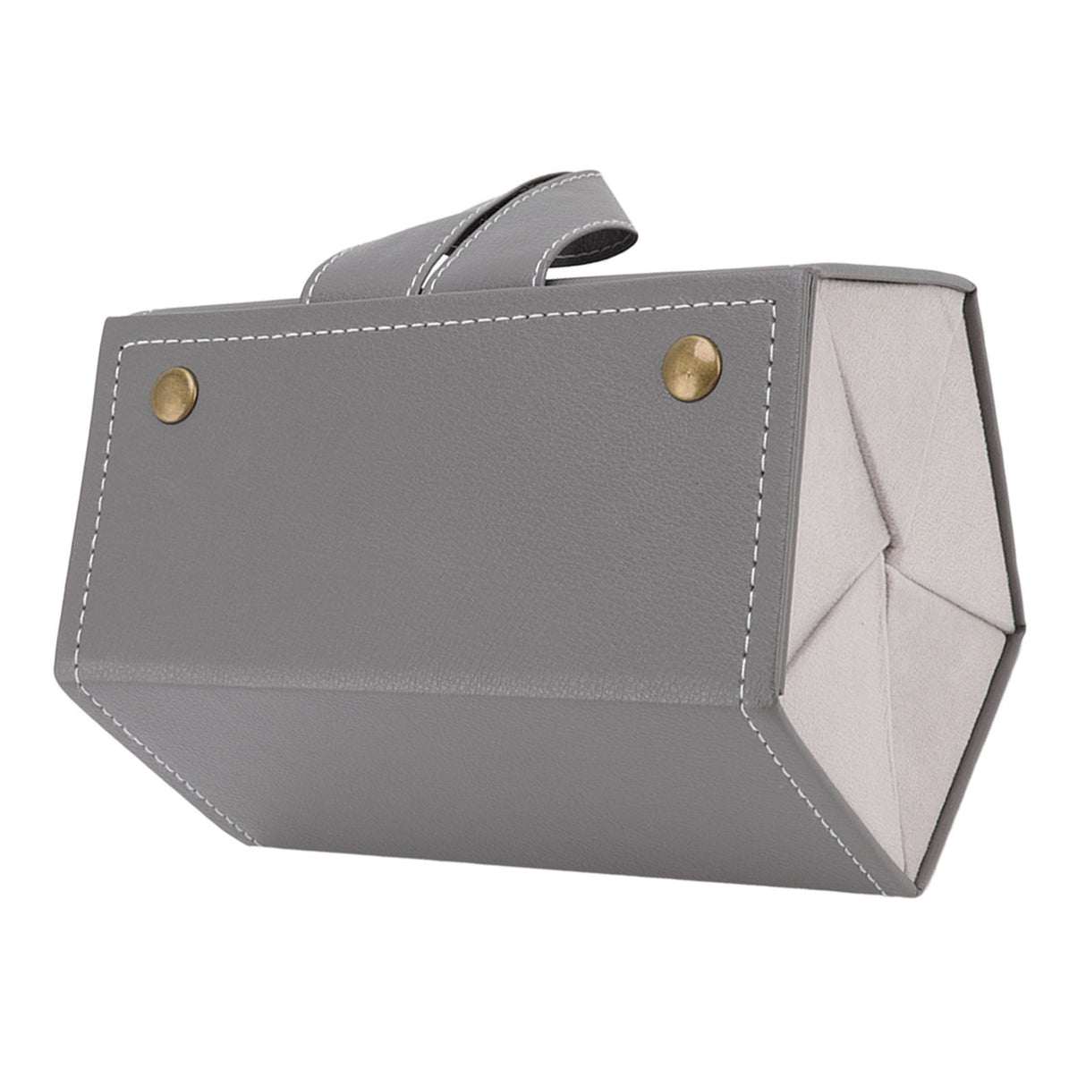 Sunglasses Organizer Case Multifunctional Multiple Slots PU Leather Travel Glasses Case Storage for Glasses Jewelry Gray