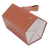 Sunglasses Organizer Case Multifunctional Multiple Slots PU Leather Travel Glasses Case Storage for Glasses Jewelry Brown