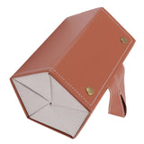 Sunglasses Organizer Case Multifunctional Multiple Slots PU Leather Travel Glasses Case Storage for Glasses Jewelry Brown