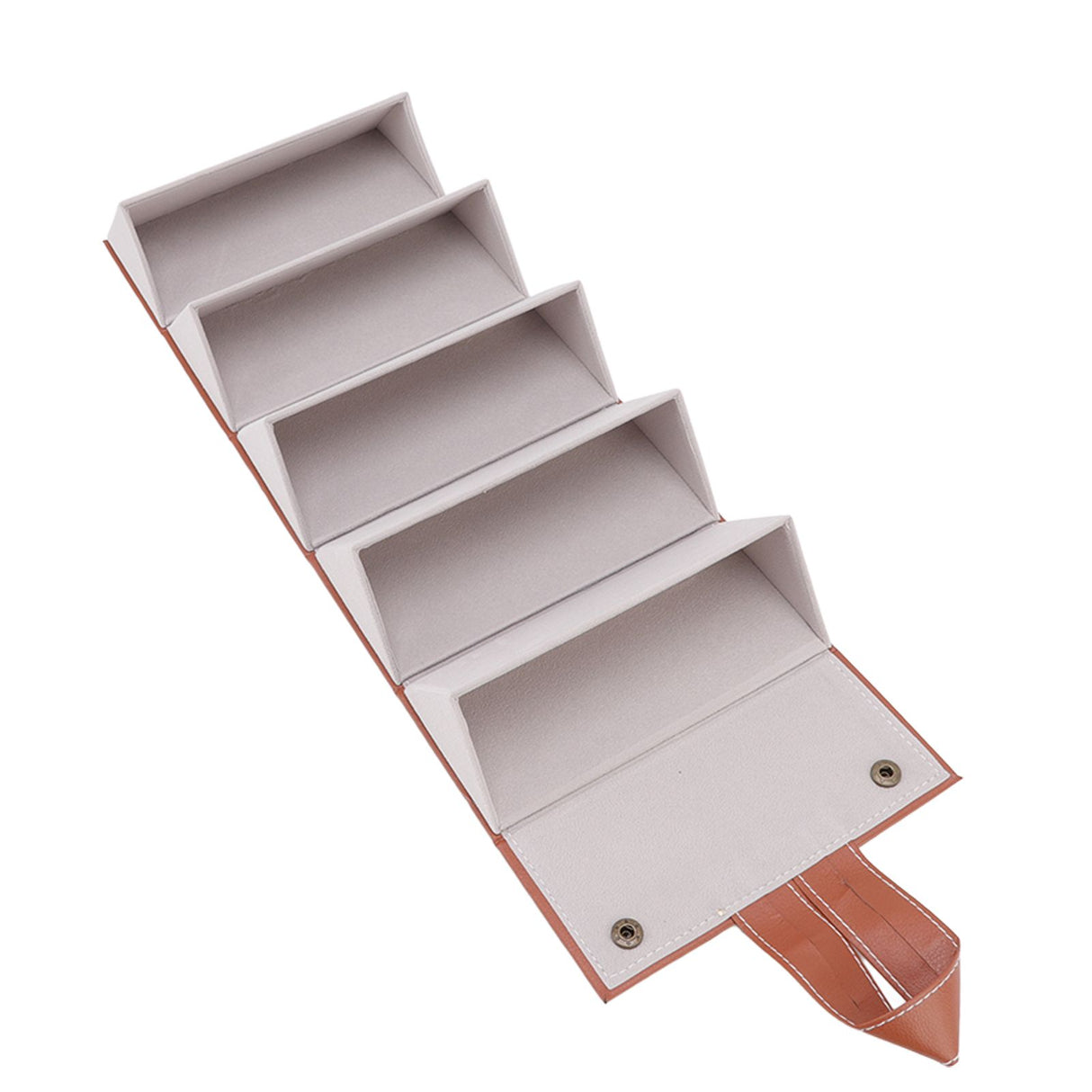 Sunglasses Organizer Case Multifunctional Multiple Slots PU Leather Travel Glasses Case Storage for Glasses Jewelry Brown