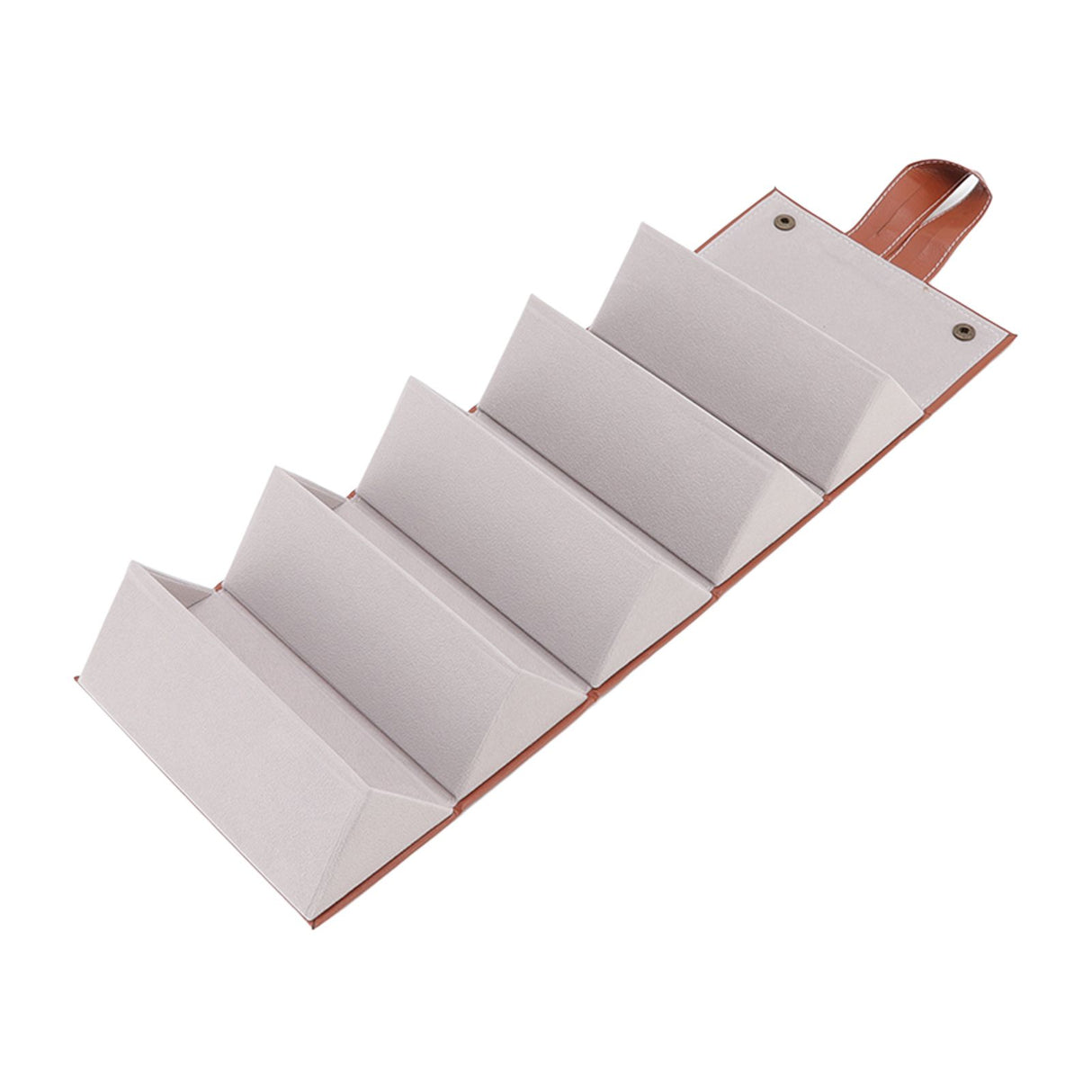 Sunglasses Organizer Case Multifunctional Multiple Slots PU Leather Travel Glasses Case Storage for Glasses Jewelry Brown