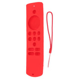 Remote Control Cover Silicone Soft Anti Slip Shockproof Protective Remote Sleeve With Lanyard for Fire TV Stick Lite Red