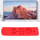 Remote Control Cover Silicone Soft Anti Slip Shockproof Protective Remote Sleeve With Lanyard for Fire TV Stick Lite Red