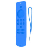 Remote Control Cover Silicone Soft Anti Slip Shockproof Protective Remote Sleeve With Lanyard for Fire TV Stick Lite Blue