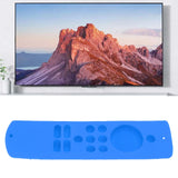 Remote Control Cover Silicone Soft Anti Slip Shockproof Protective Remote Sleeve With Lanyard for Fire TV Stick Lite Blue