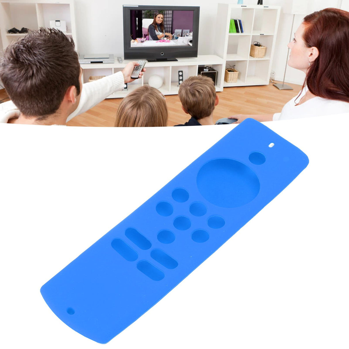 Remote Control Cover Silicone Soft Anti Slip Shockproof Protective Remote Sleeve With Lanyard for Fire TV Stick Lite Blue