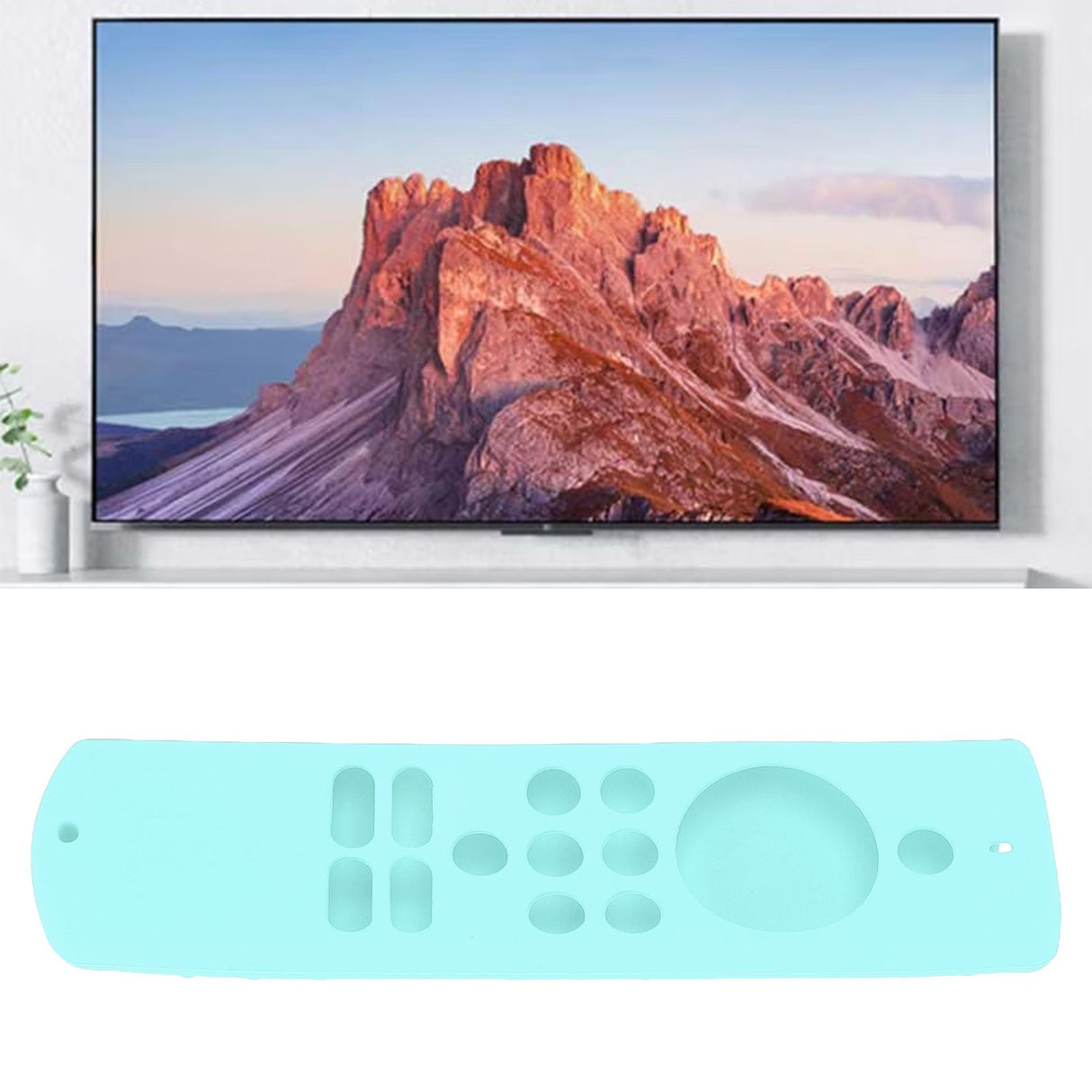 Remote Control Cover Silicone Soft Anti Slip Shockproof Protective Remote Sleeve With Lanyard for Fire TV Stick Lite Mint Green