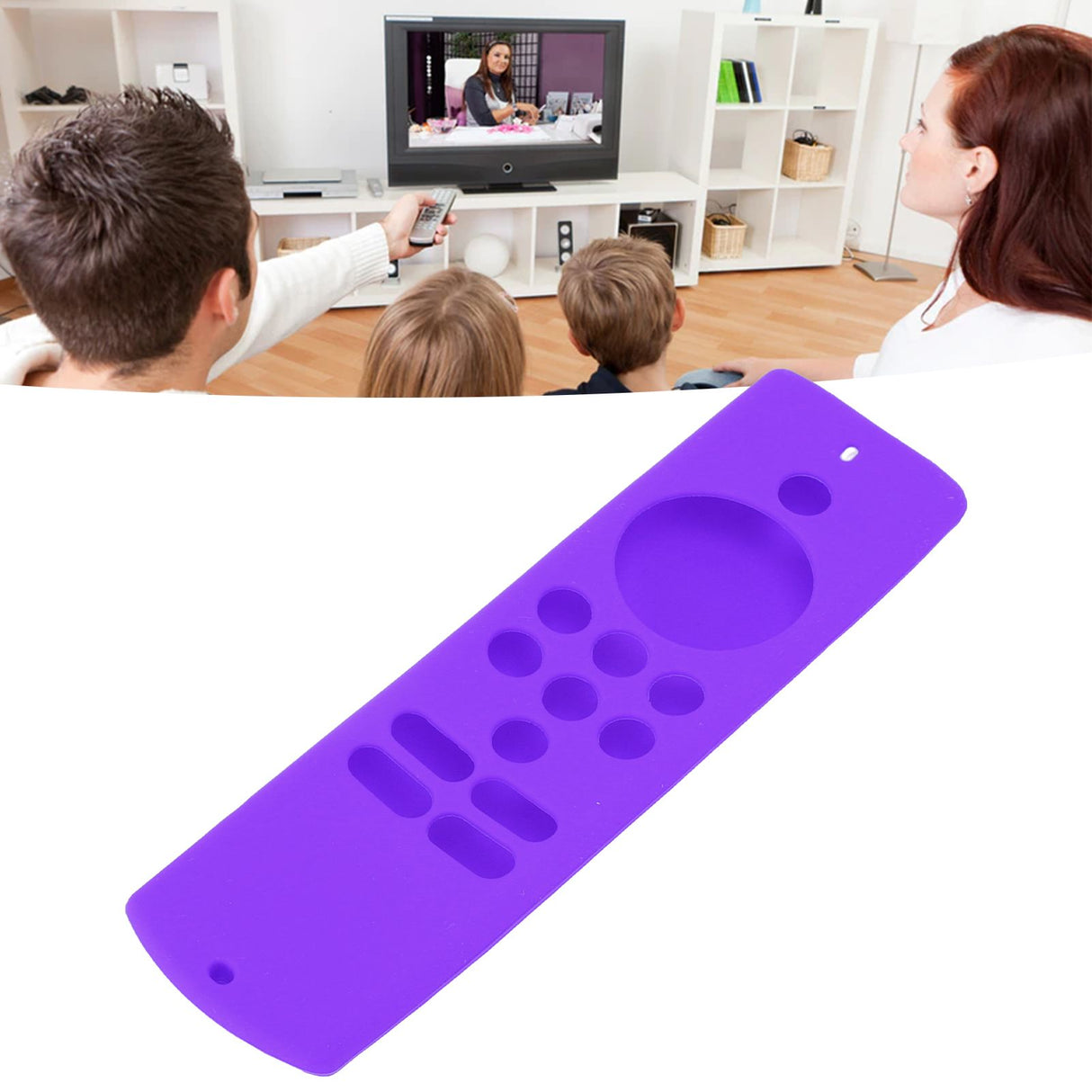 Remote Control Cover Silicone Soft Anti Slip Shockproof Protective Remote Sleeve With Lanyard for Fire TV Stick Lite Purple