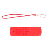 Silicone Remote Protective Cover Washable Remote Control Case Shockproof Remote Protector for Fire TV Stick Lite Red - Side View