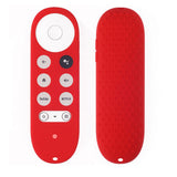 Remote Control Protective Cover Silicone Case for Chromecast with Google TV Remote Controller Red - Low Angle