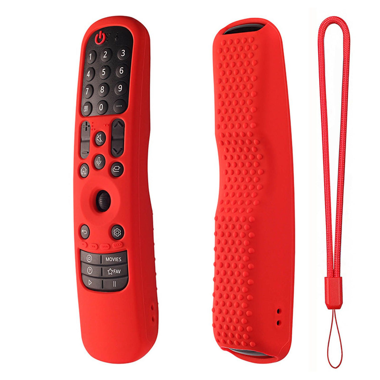 Silicone Remote Protective Cover Shockproof Protective Cover for MR21GA MR 21GC Remote Control Red