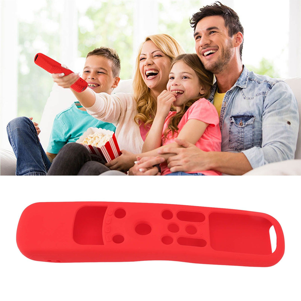Silicone Remote Protective Cover Shockproof Protective Cover for MR21GA MR 21GC Remote Control Red