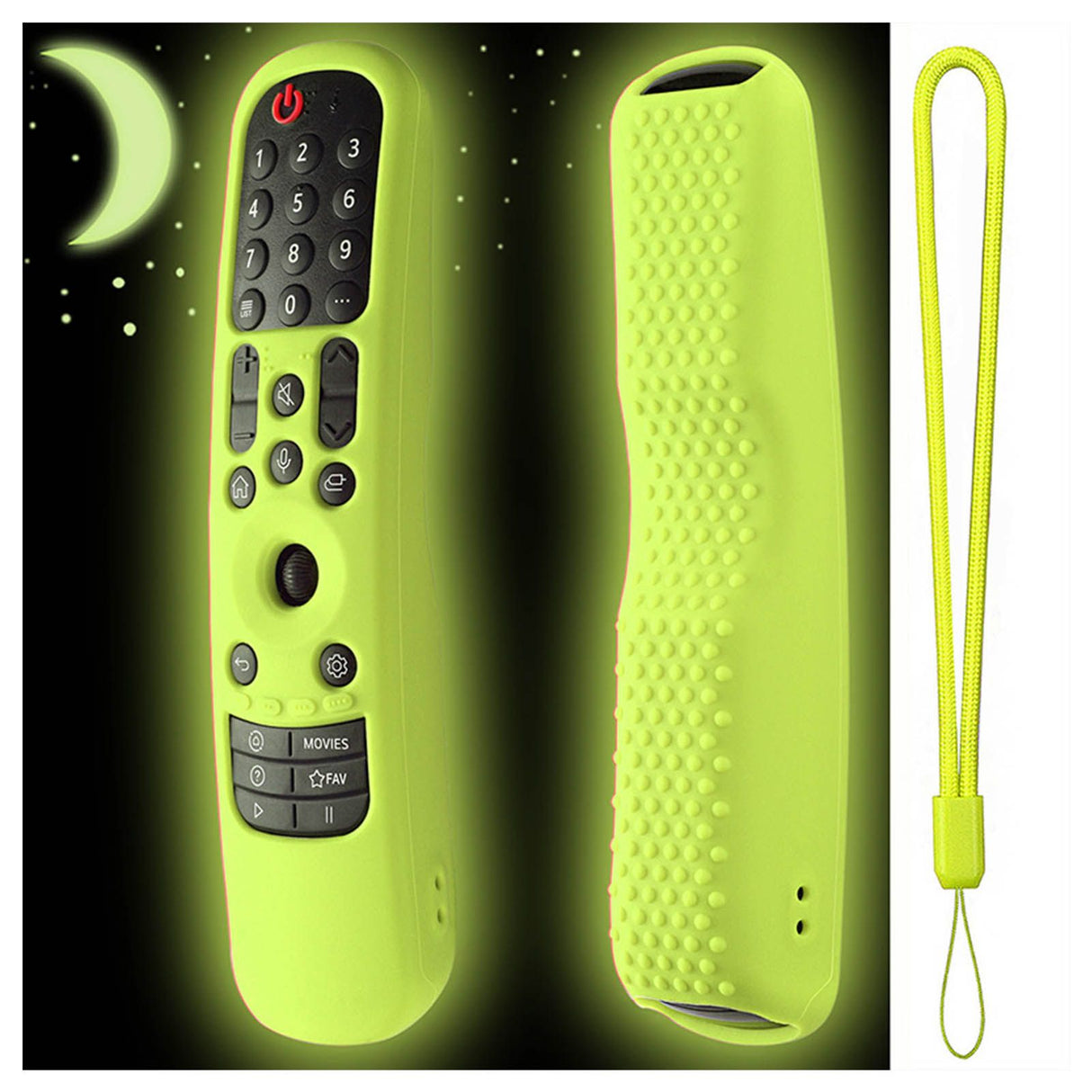 Silicone Remote Protective Cover Shockproof Protective Cover for MR21GA MR 21GC Remote Control Luminous Green