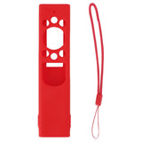Anti Drop Remote Control Silicone Protective Cover Solar Cell Remote Control Replacement Cover for Samsung TM2180EcoBN59 Red