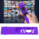 Anti Drop Remote Control Silicone Protective Cover Solar Cell Remote Control Replacement Cover for Samsung TM2180EcoBN59 Purple - Extra Image