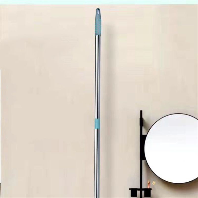 Floor Mop Dry Wet Dual Use Microfiber Free Hand Washing Flat Cleaning Tile Mop for Home Use Blue Mop, 2 Piece of Pads