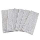 Floor Mop Dry Wet Dual Use Microfiber Free Hand Washing Flat Cleaning Tile Mop for Home Use Blue 6 Piece of Pads