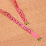 Soft Tape Measure Long Accurate Brilliant Color Cloth Tape Measure for Sewing Tailoring With Iron Head - Top-Down View