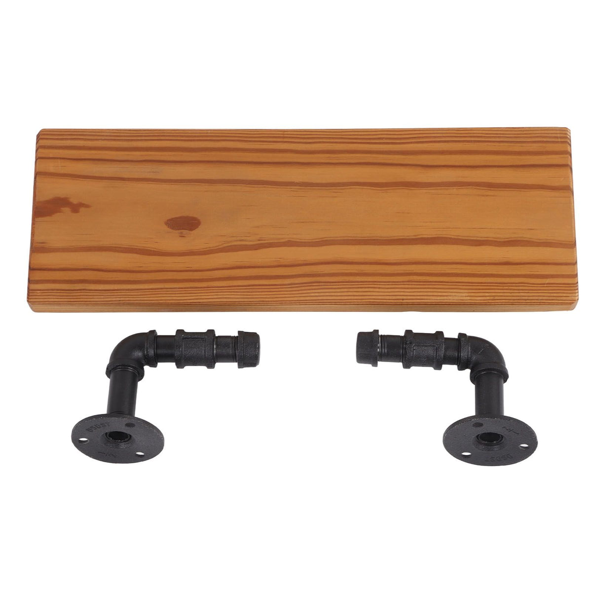 Wall Mounted Shelf Solid Wood Board Wrought Iron Pipe Retro Floating Shelves Wall Shelf for Home Bar Monolayer