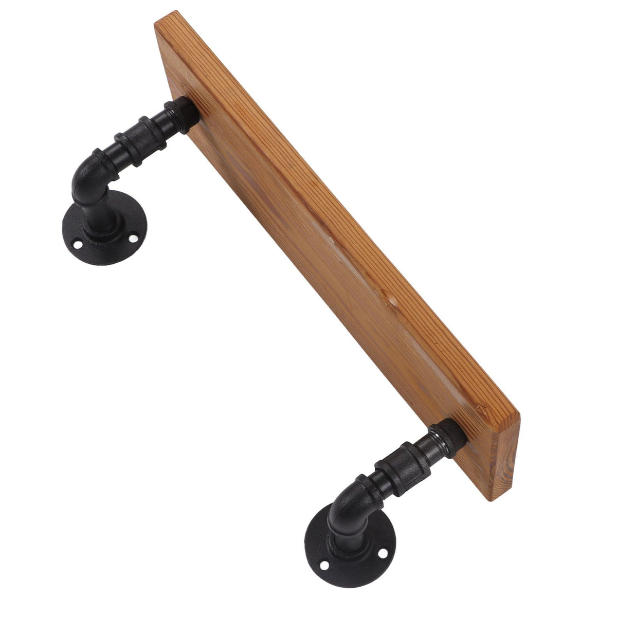 Wall Mounted Shelf Solid Wood Board Wrought Iron Pipe Retro Floating Shelves Wall Shelf for Home Bar Monolayer