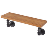 Wall Mounted Shelf Solid Wood Board Wrought Iron Pipe Retro Floating Shelves Wall Shelf for Home Bar Monolayer