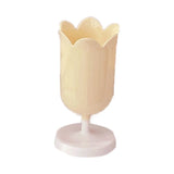 Pen Holder Tulip Shape Innovative Vintage Photo Props Large Capacity Pencil Holder for Office Study Room Home Yellow