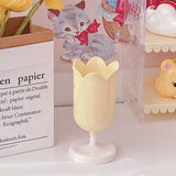 Pen Holder Tulip Shape Innovative Vintage Photo Props Large Capacity Pencil Holder for Office Study Room Home Yellow