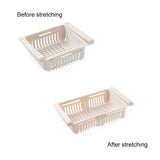 Fridge Drawer Organizer Retractable Multifunction Space Saving Refrigerator Storage Box Khaki 20.5x16.4x7.6cm / 8.1x6.5x3.0in - Front View