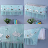 1.5P Air Conditioner Dust Cover Dustproof Wall Mounted Air Conditioner Protective Case Home Decorative Dust Cover White Mushroom Rabbit 1.5P‑2P Within 94cm/37in