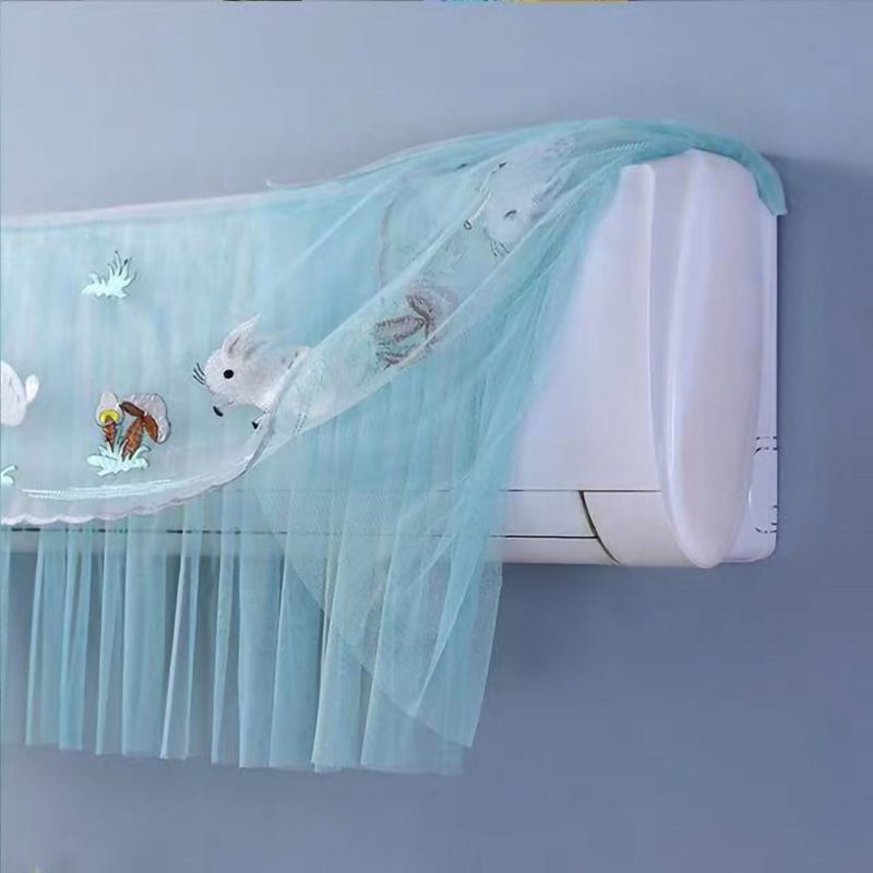1.5P Air Conditioner Dust Cover Dustproof Wall Mounted Air Conditioner Protective Case Home Decorative Dust Cover White Mushroom Rabbit 1.5P‑2P Within 94cm/37in