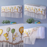 1.5P Air Conditioner Dust Cover Dustproof Wall Mounted Air Conditioner Protective Case Home Decorative Dust Cover Bear Rabbit Green Yellow Balloons 1.5P‑2P Within 94cm/37in