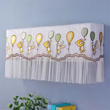 1.5P Air Conditioner Dust Cover Dustproof Wall Mounted Air Conditioner Protective Case Home Decorative Dust Cover Bear Rabbit Green Yellow Balloons 1.5P‑2P Within 94cm/37in