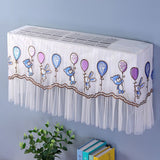 1.5P Air Conditioner Dust Cover Dustproof Wall Mounted Air Conditioner Protective Case Home Decorative Dust Cover Bear Rabbit Purple Blue Balloons 1.5P‑2P Within 94cm/37in