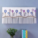 1.5P Air Conditioner Dust Cover Dustproof Wall Mounted Air Conditioner Protective Case Home Decorative Dust Cover Bear Rabbit Purple Blue Balloons 1.5P‑2P Within 94cm/37in - Side View