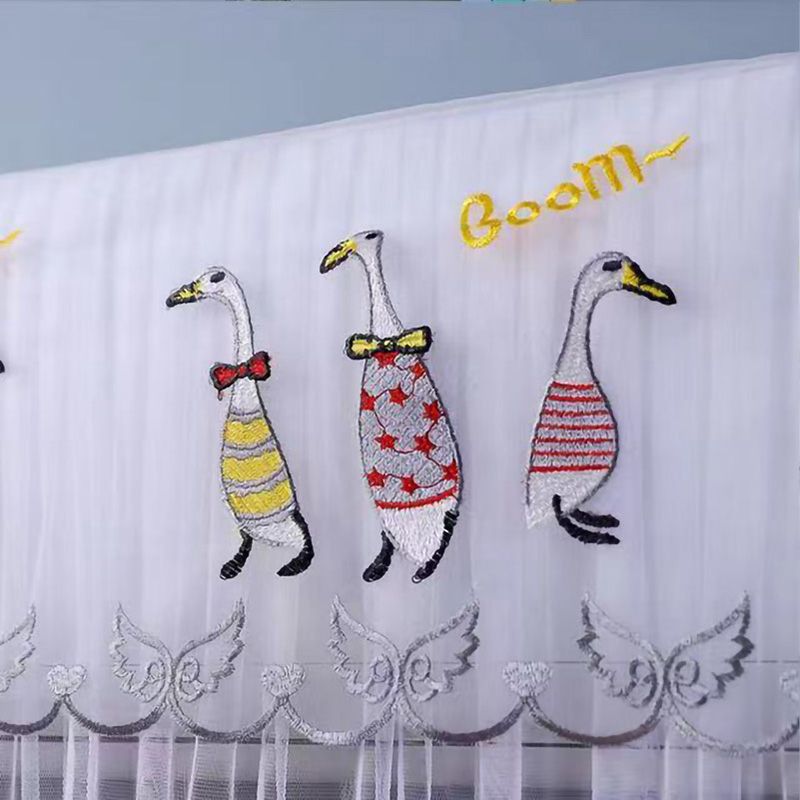 1.5P Air Conditioner Dust Cover Dustproof Wall Mounted Air Conditioner Protective Case Home Decorative Dust Cover Yellow English Duck 1.5P‑2P Within 94cm/37in