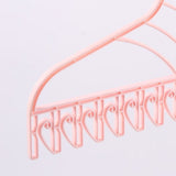 Multifunctional Clothes Drying Rack Plastic Seamless Wrinkle Free Clothes Hanger with V Shaped Clip Hook for Bra Socks Pink