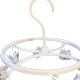 Plastic Hanging Drying Rack Sock Underwear Oversleeve Small Cloth Clip for Home Student Domitory White Bear